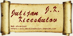Julijan Kićeskulov vizit kartica